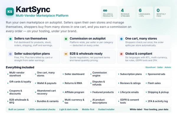 KartSync - Multi-Vendor Marketplace Platform