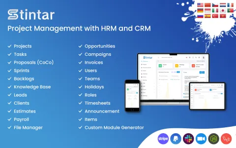 Stintar - Project Management with HRM and CRM