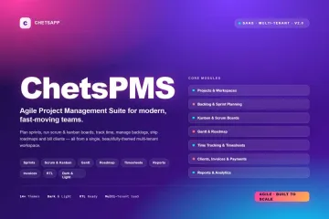 ChetsPMS SAAS MT - Agile Project Management