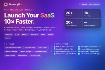 TenancyBox — Laravel SaaS Starter Kit