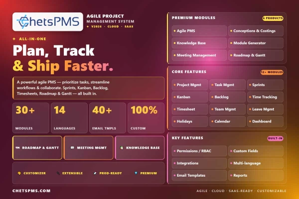 ChetsPMS - Agile Project Management
