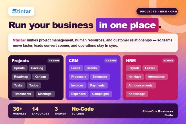 Stintar - Project Management with HRM and CRM