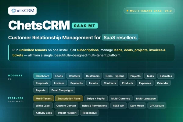 ChetsCRM SAAS MT - Customer Relationship Management