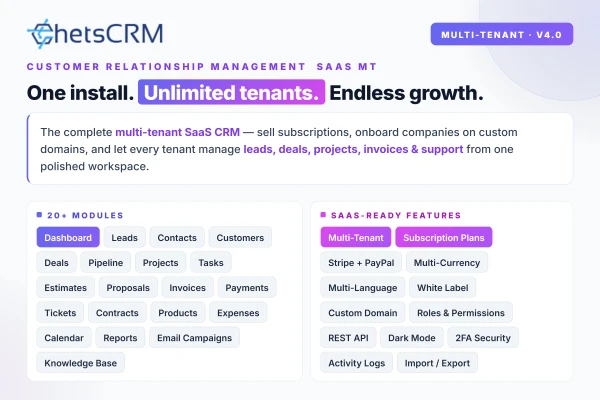 ChetsCRM SAAS MT - Customer Relationship Management