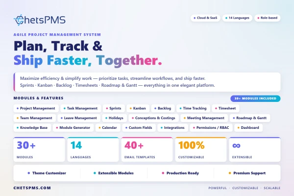 ChetsPMS - Agile Project Management