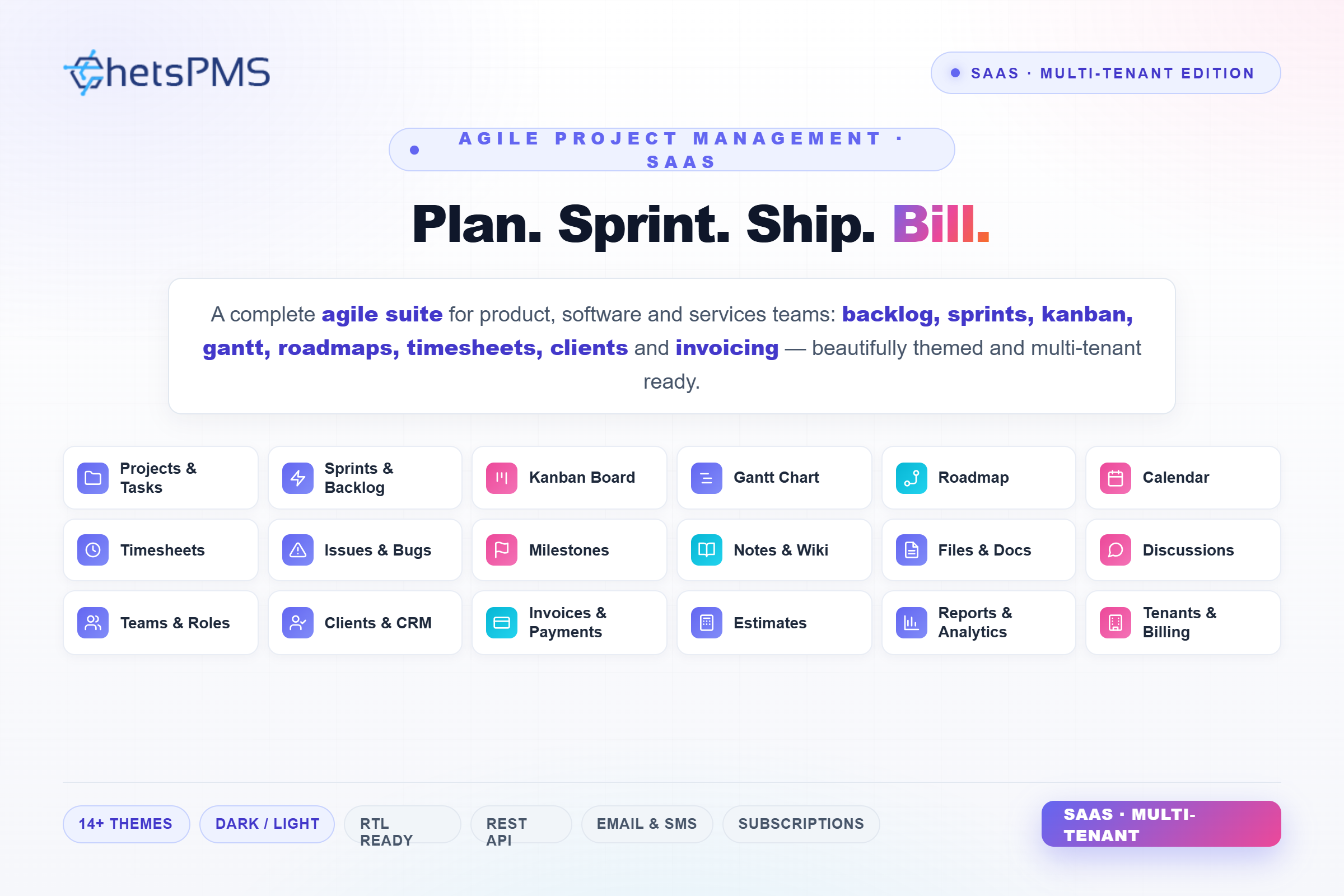 ChetsPMS SaaS MT: Launch Your Own Project-Management SaaS