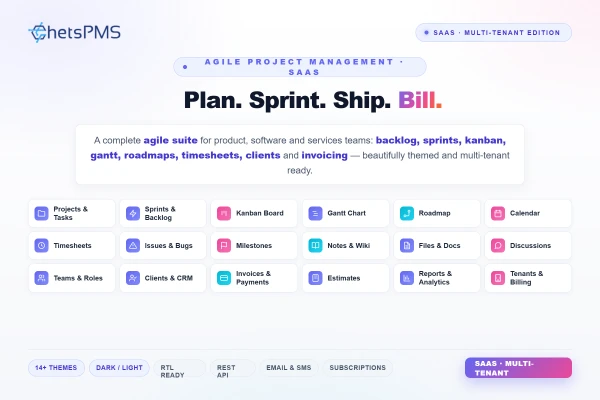 ChetsPMS SAAS MT - Agile Project Management