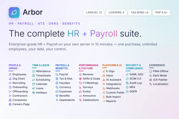 Arbor - The Complete HR + Payroll Suite