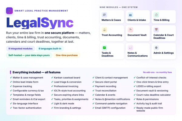LegalSync - Smart Legal Practice Management