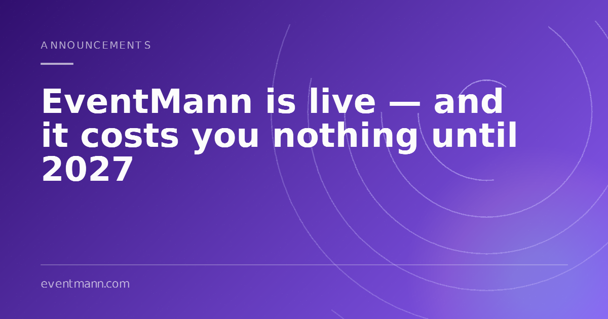 EventMann is live — and it costs you nothing until 2027