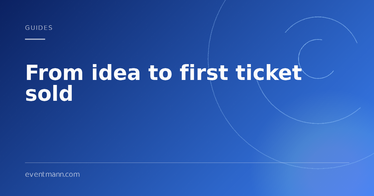 From idea to first ticket sold
